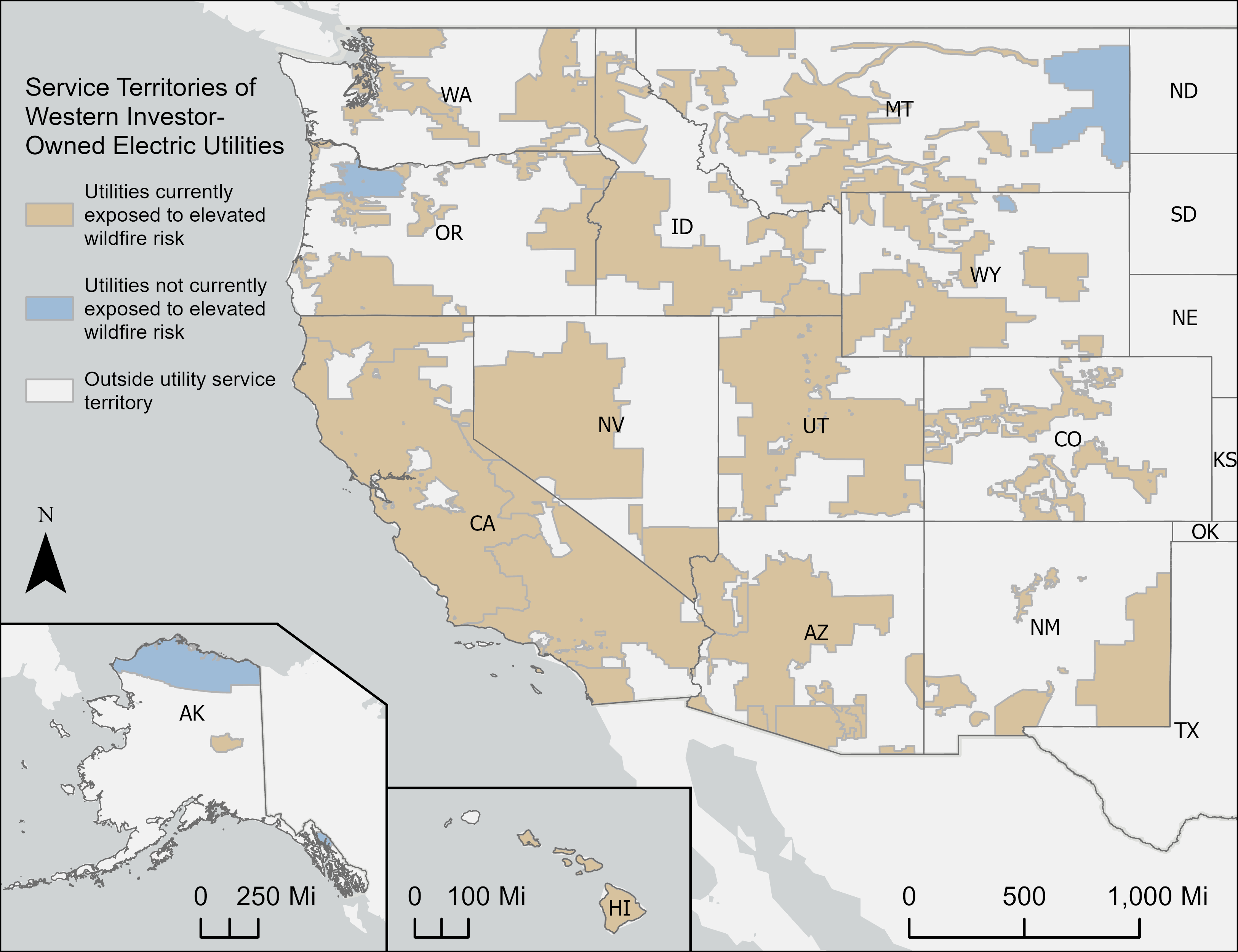 Utilities elevated exposure analysis map